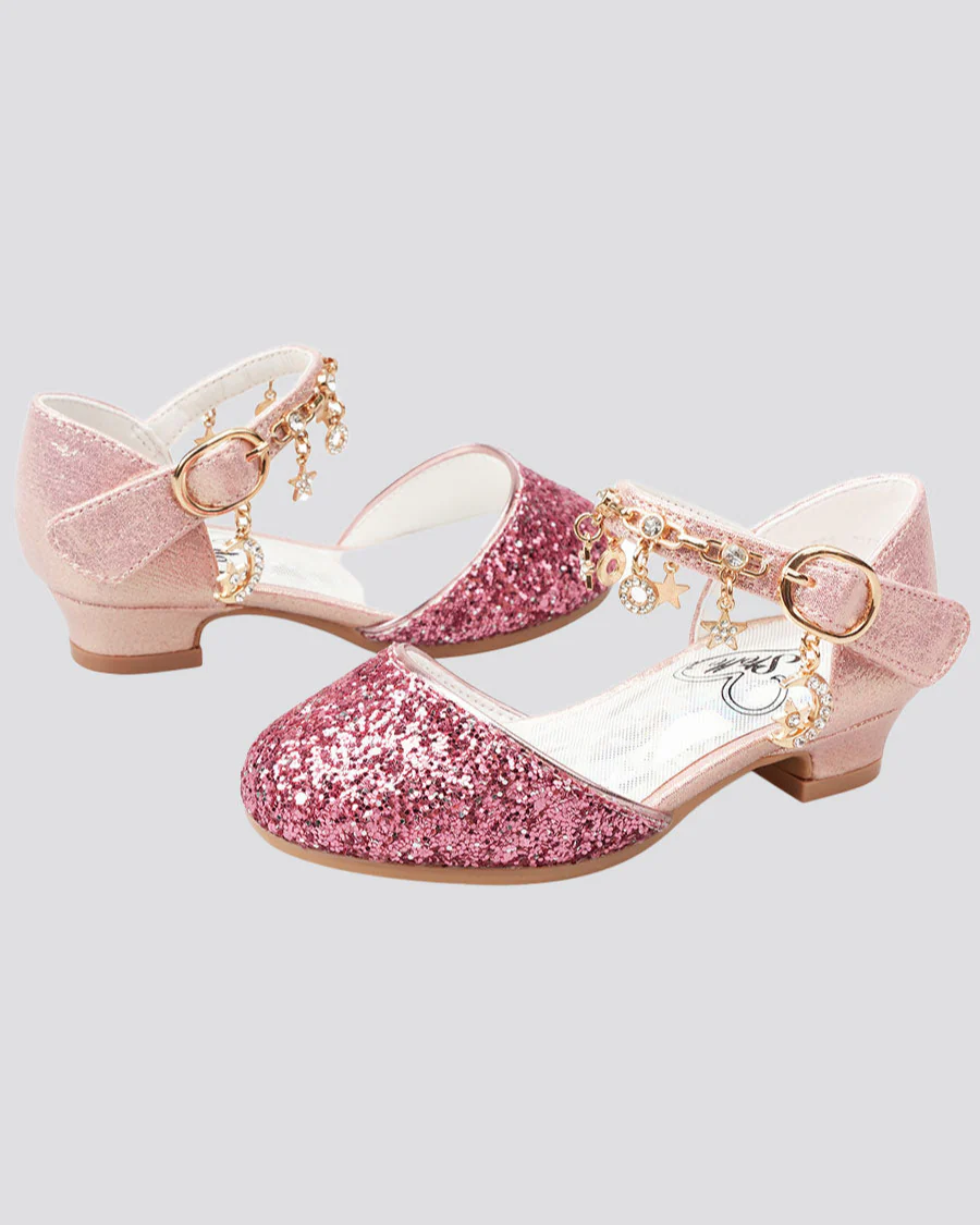 Girls Sparkly Princess Sequin Sandals - Image 4
