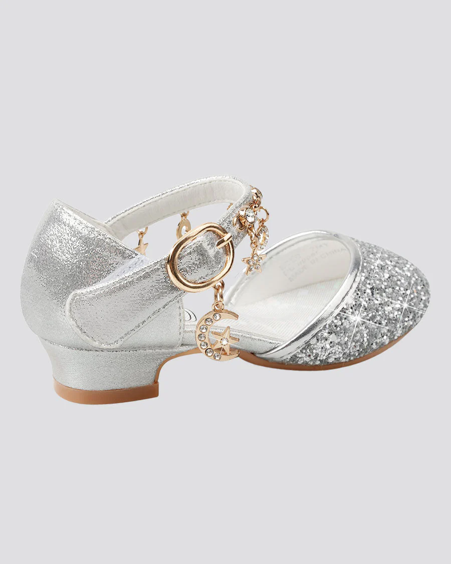 Girls Sparkly Princess Sequin Sandals - Image 4