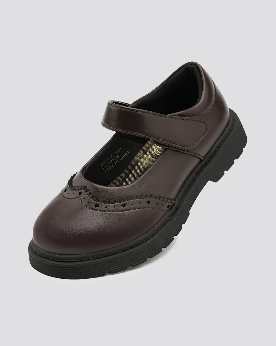 Girls Vegan Leather Mary Janes | Flat School Uniform Dress Shoes - Image 3
