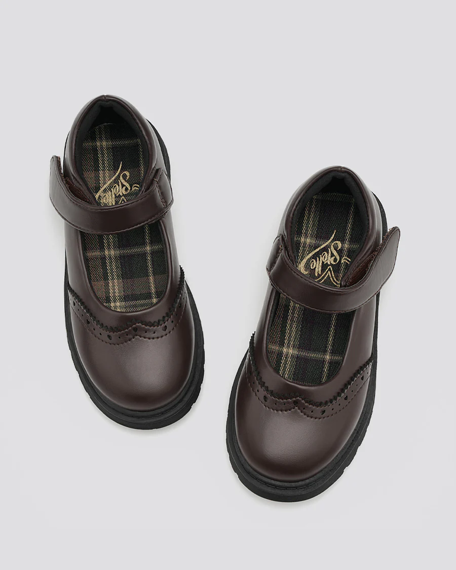 Girls Vegan Leather Mary Janes | Flat School Uniform Dress Shoes - Image 4