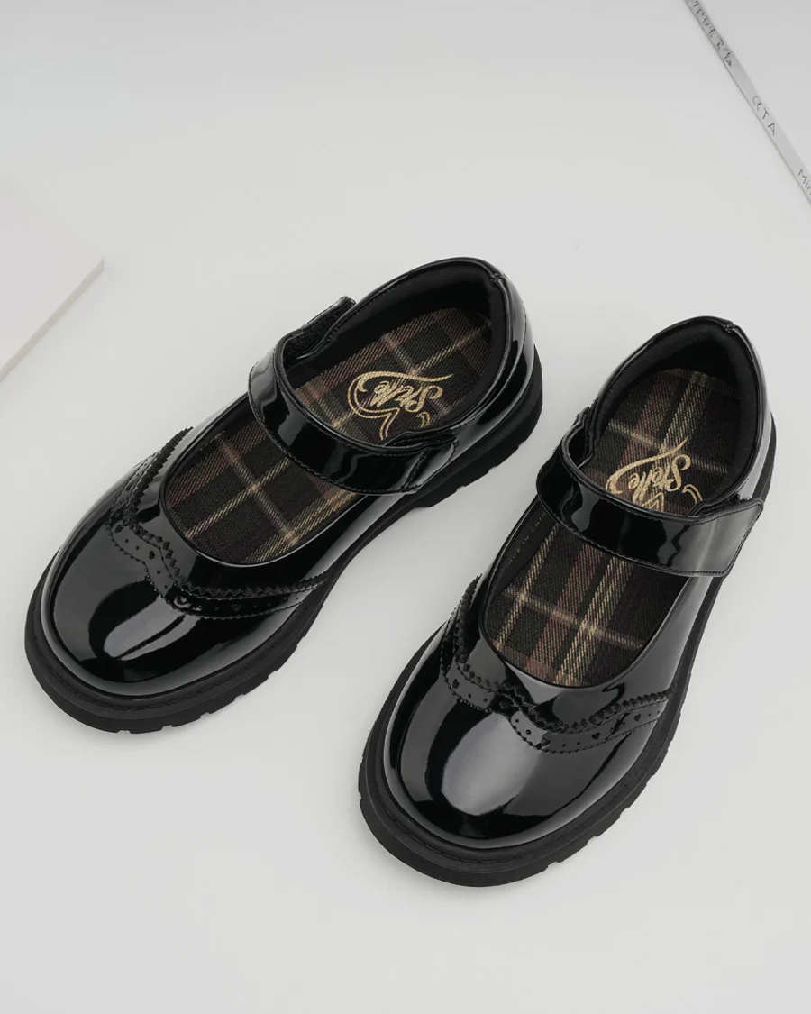 Girls Vegan Leather Mary Janes | Flat School Uniform Dress Shoes - Image 4