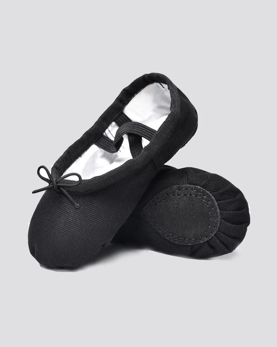 Kids Classic Canvas Ballet Shoes - Image 2