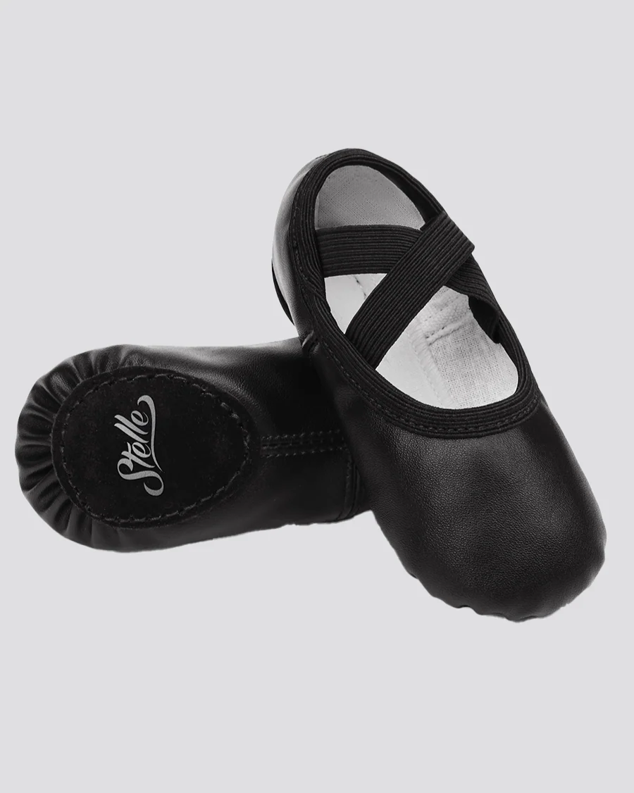 Kids Cross Strap Vegan Leather Ballet Shoes - Image 2