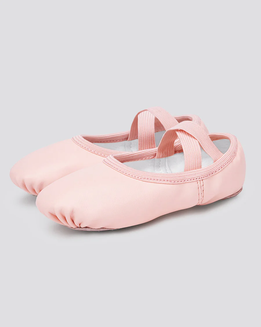 Kids Cross Strap Vegan Leather Ballet Shoes