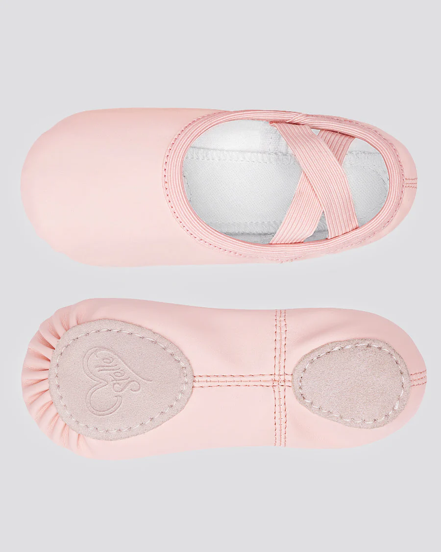 Kids Cross Strap Vegan Leather Ballet Shoes - Image 4
