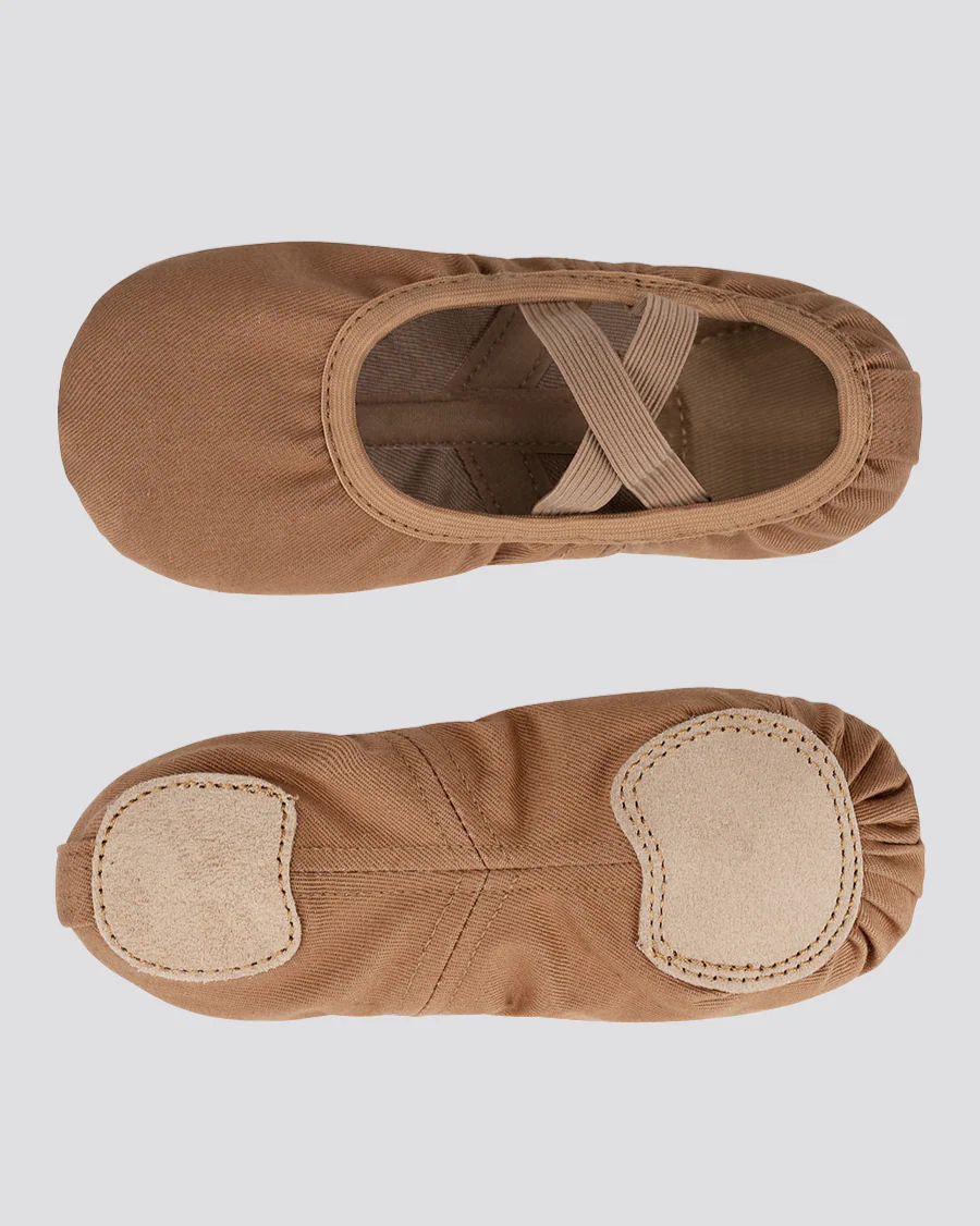 Kids Stretch Canvas Split Sole Ballet Shoes - Image 3