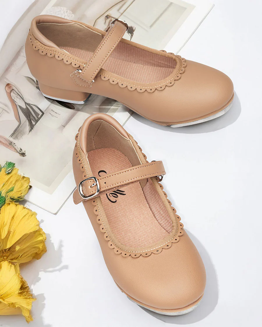 Kids Elegant Scallop Tap Shoes - Image 3