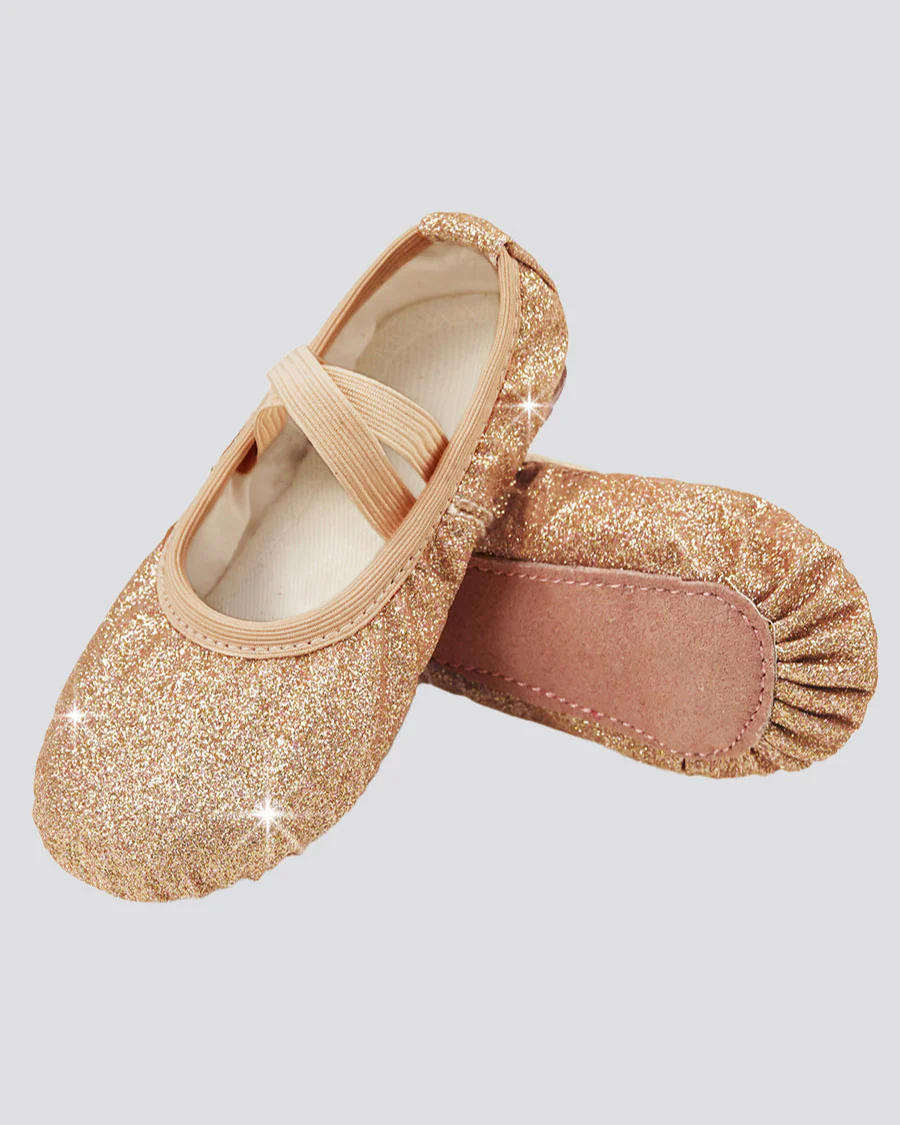 Kids Glitter Ballet Shoes