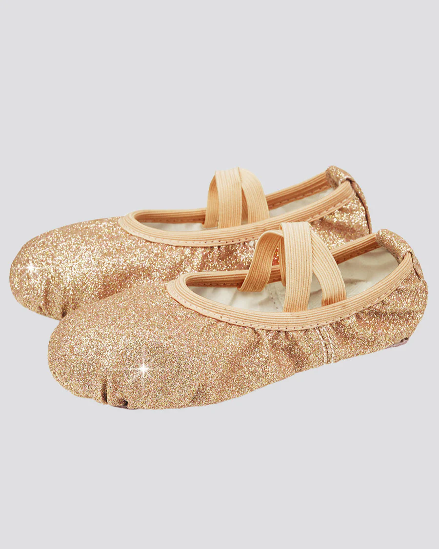 Kids Glitter Ballet Shoes - Image 2