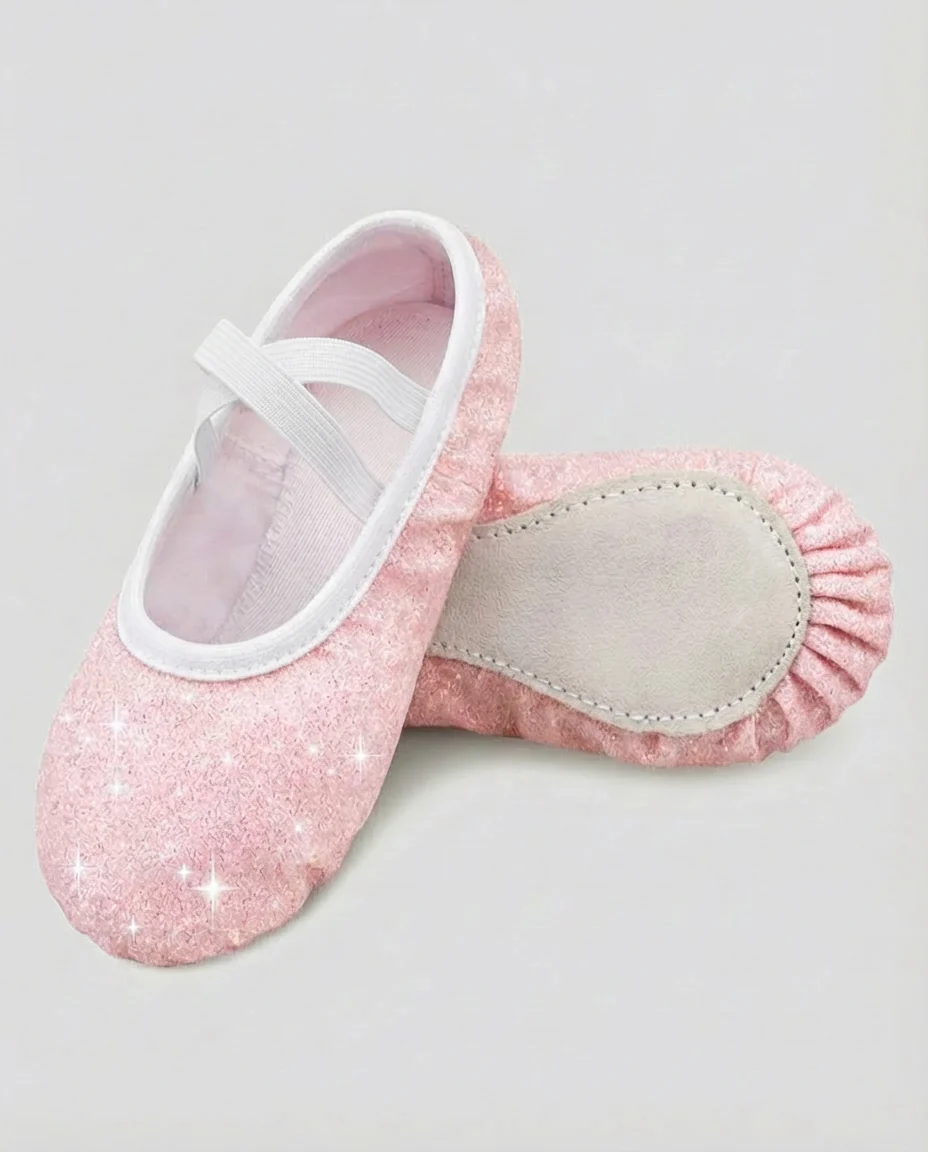 Kids Glitter Ballet Shoes