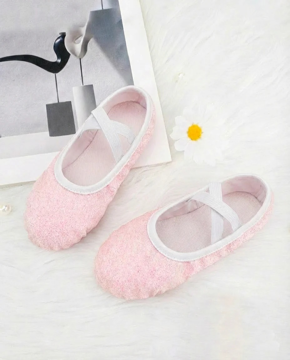 Kids Glitter Ballet Shoes - Image 2