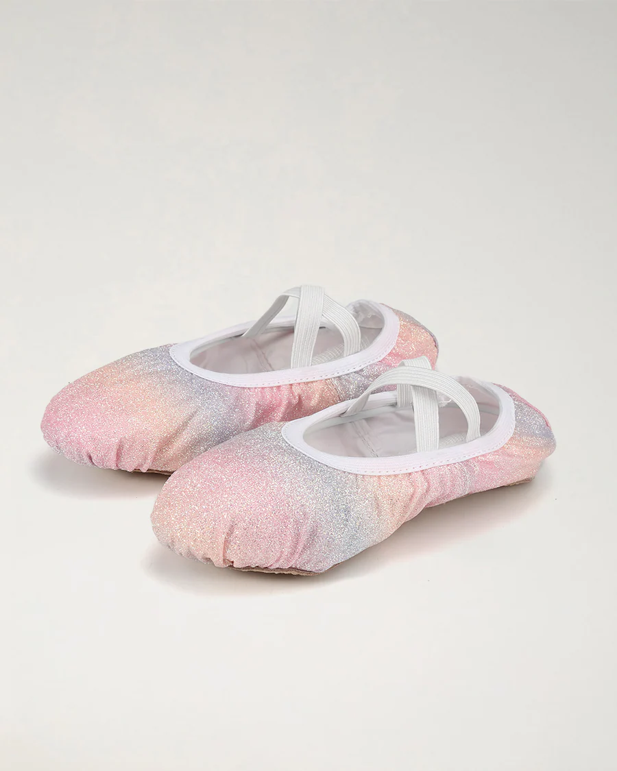 Kids Glitter Ballet Shoes - Image 2