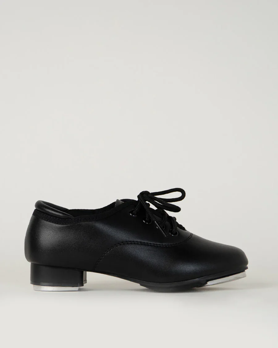 Kids Lace Up Vegan Leather Tap Shoes