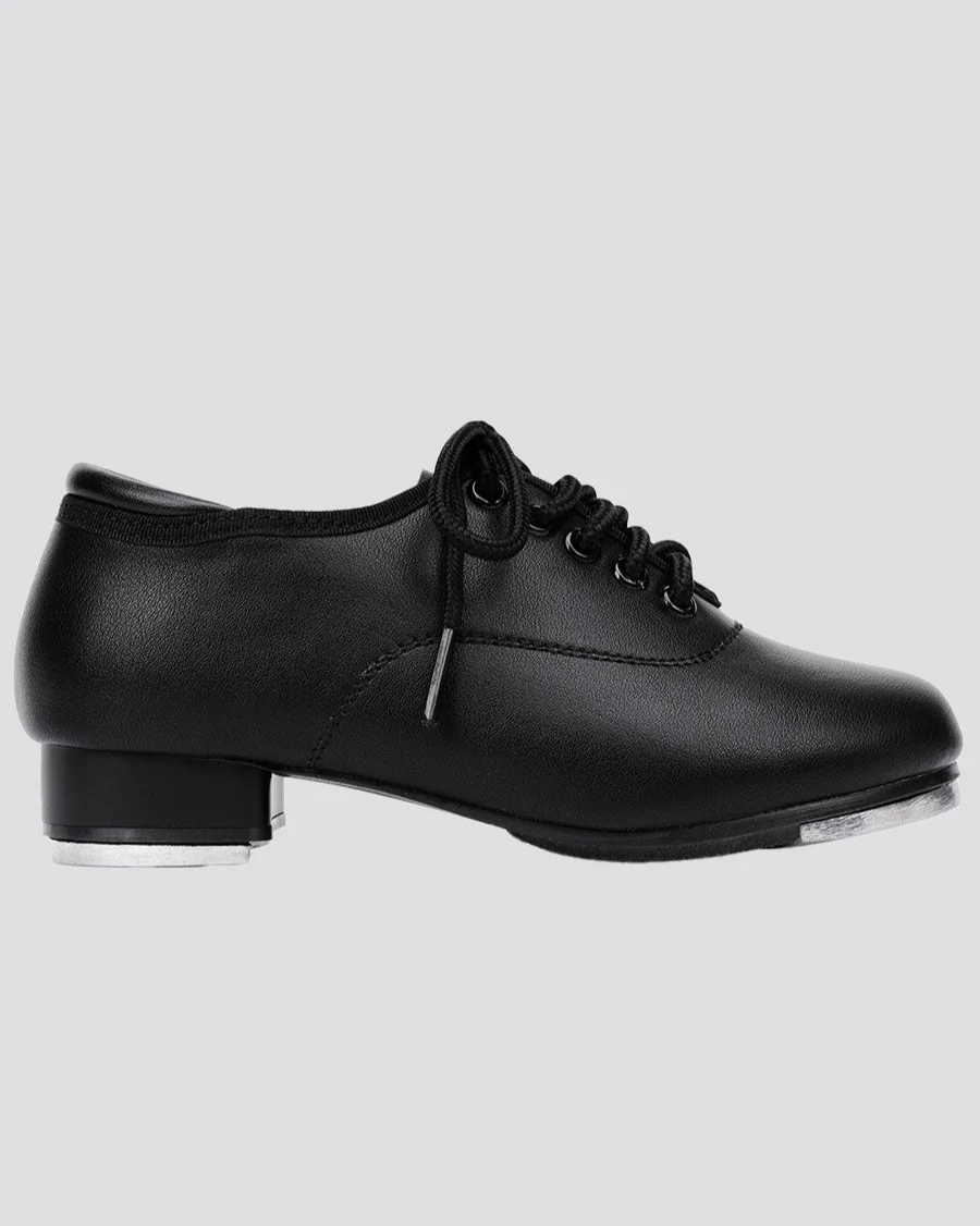 Kids Lace Up Vegan Leather Tap Shoes - Image 4