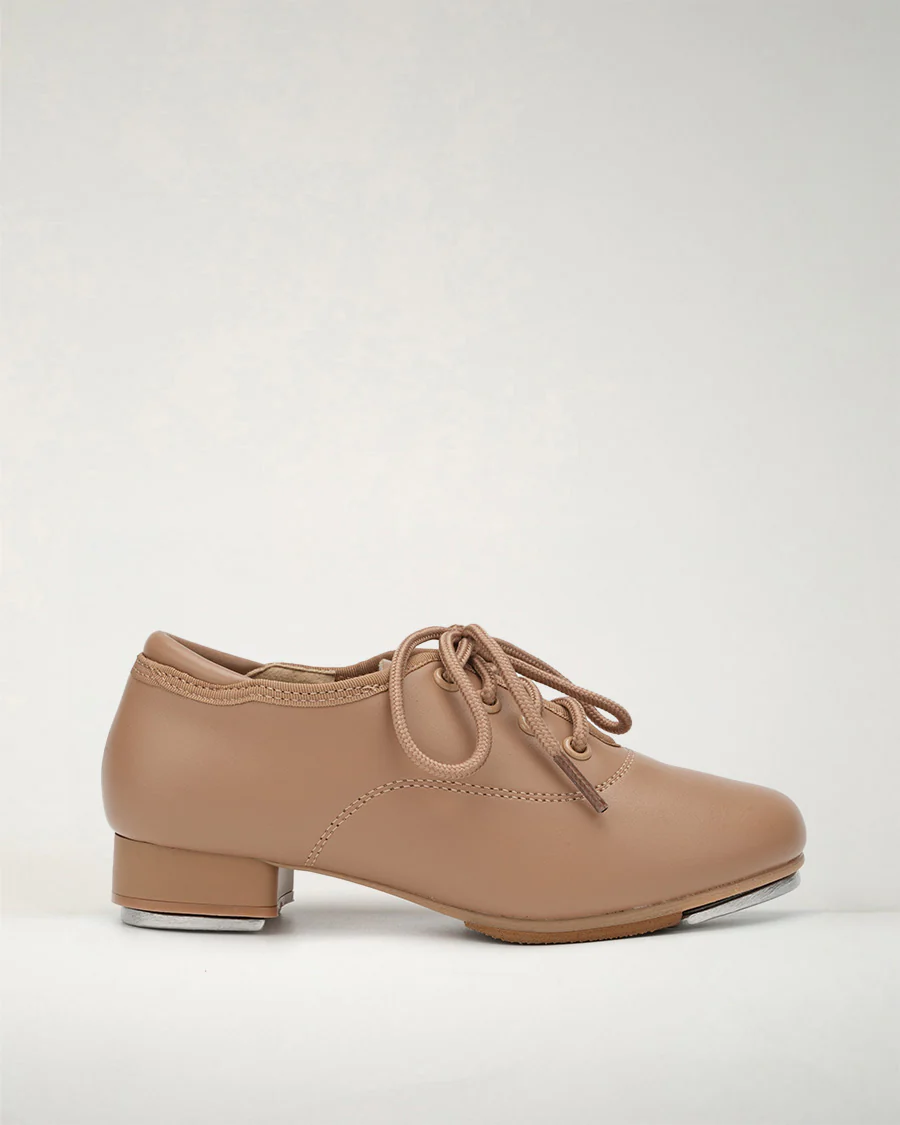 Kids Lace Up Vegan Leather Tap Shoes