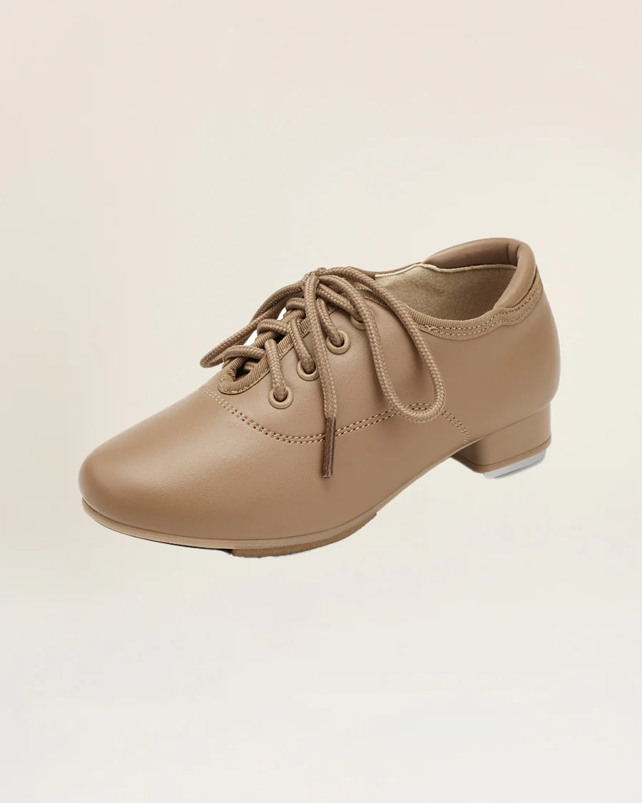 Kids Lace Up Vegan Leather Tap Shoes - Image 2