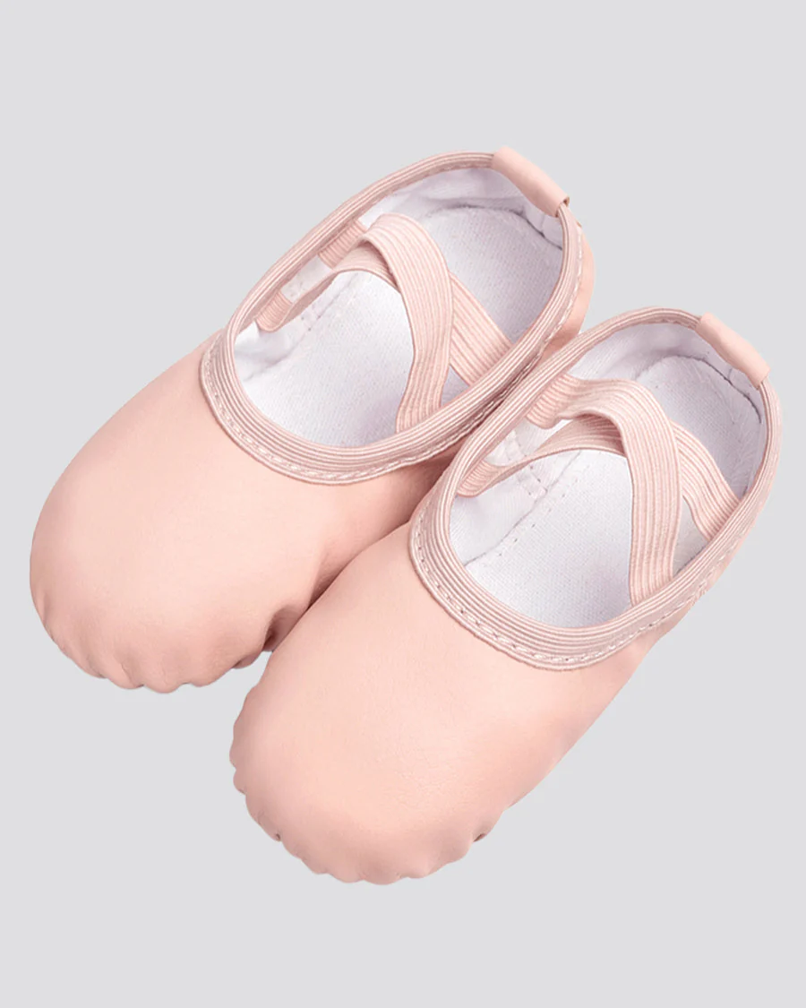 Kids Vegan Leather Ballet Shoes (Full Sole) - Image 2