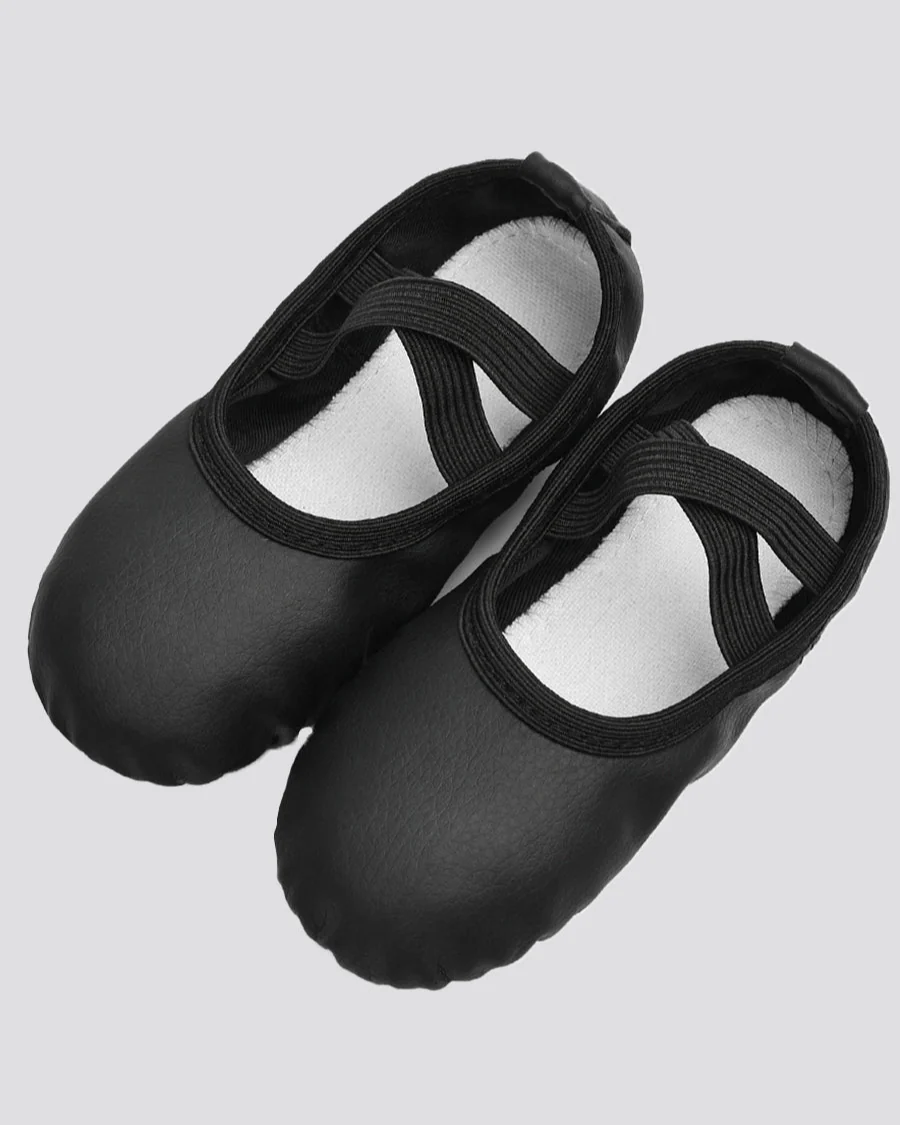 Kids Vegan Leather Ballet Shoes (Full Sole) - Image 3