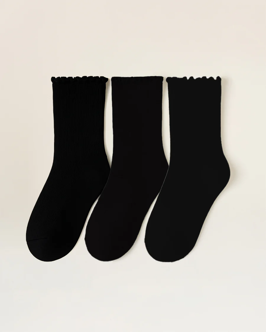 Kids Ruffle Trimmed Socks