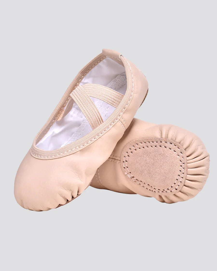 Kids Vegan Leather Ballet Shoes(split sole, no drawstring) - Image 2