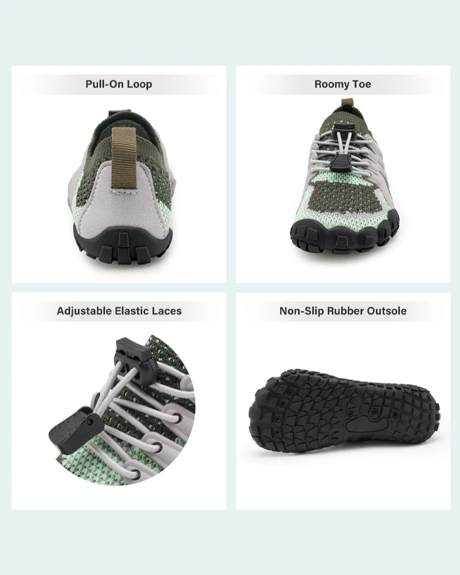 Kids AquaKnit Free-Toe Guarded Lace Water Shoes - Image 5