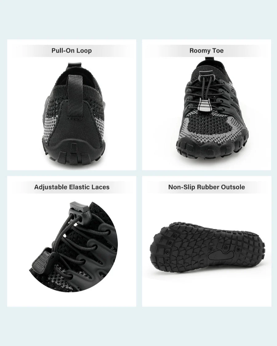 Kids AquaKnit Free-Toe Guarded Lace Water Shoes - Image 4