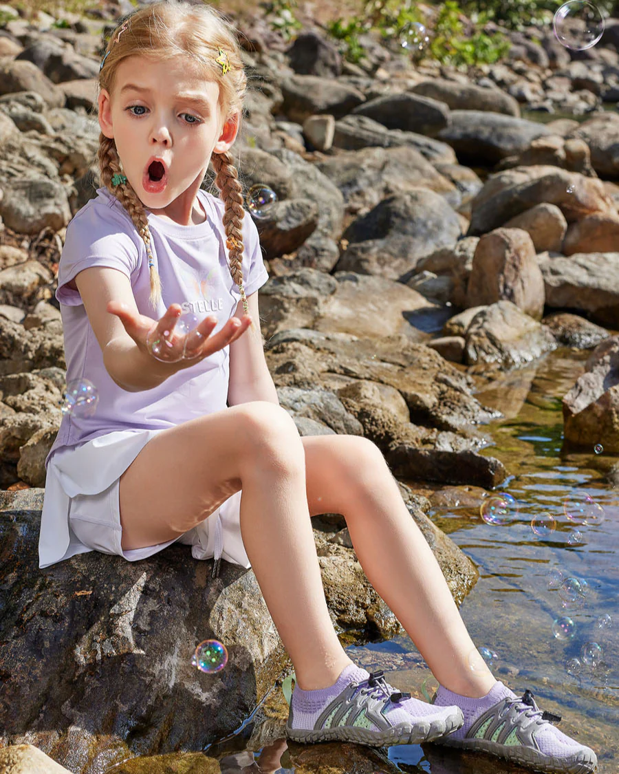 Kids AquaKnit Free-Toe Guarded Lace Water Shoes - Image 3