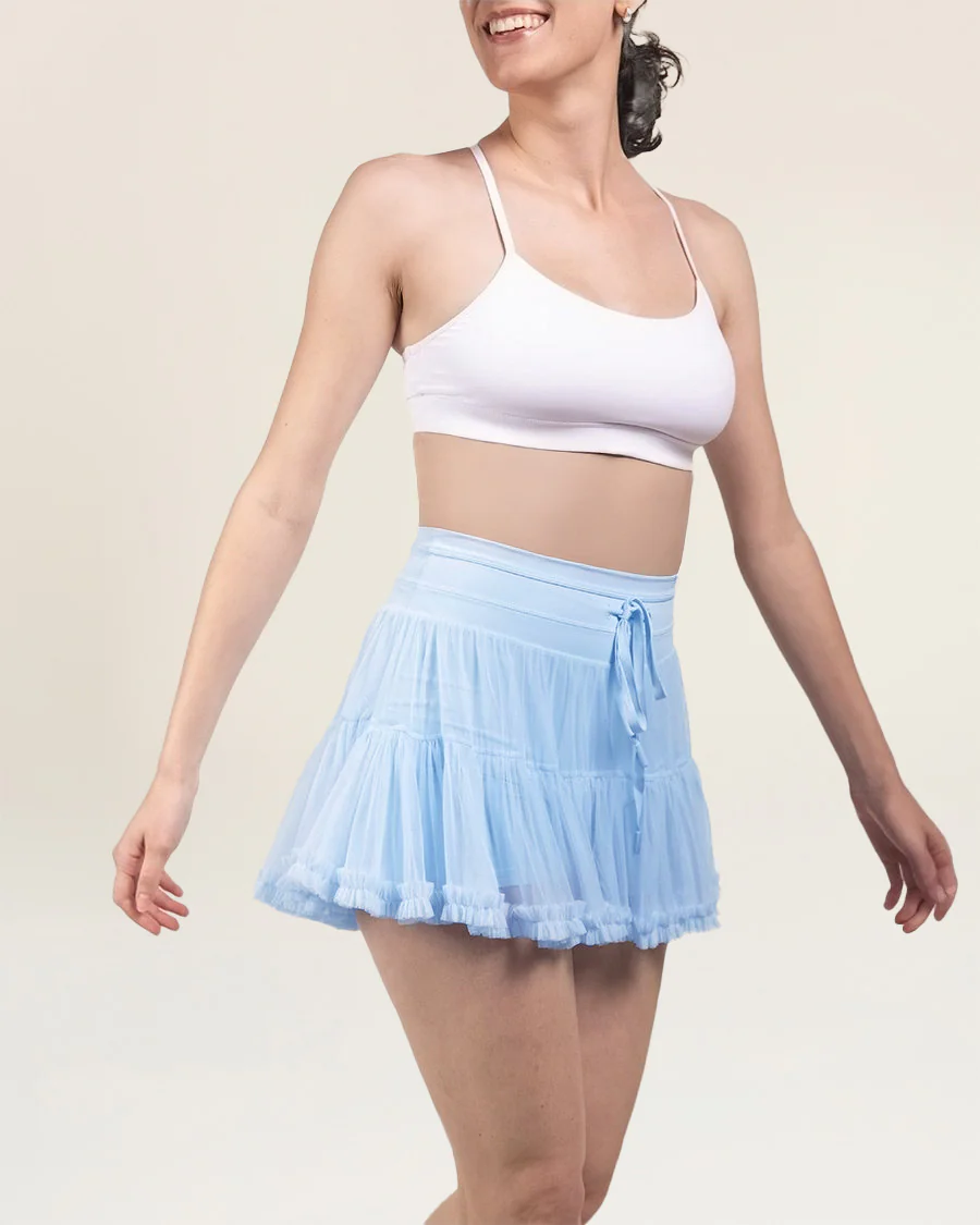 Layered Tennis Skort | Elegant High-Waisted Cake Skirt with Hidden Shorts - Image 4