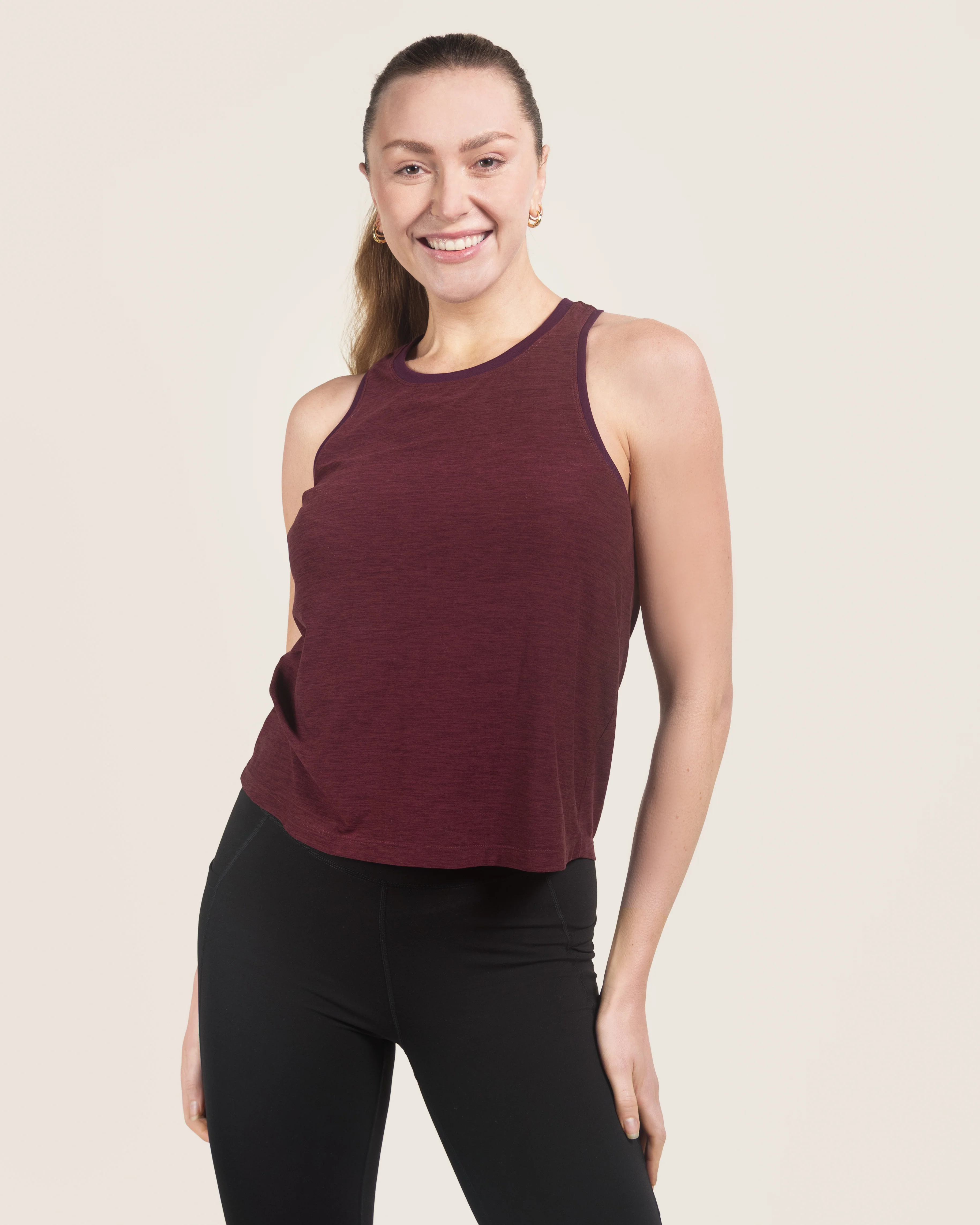 Cloud Essential Racerback Tank Top | Sleeveless High-Neck Workout Top