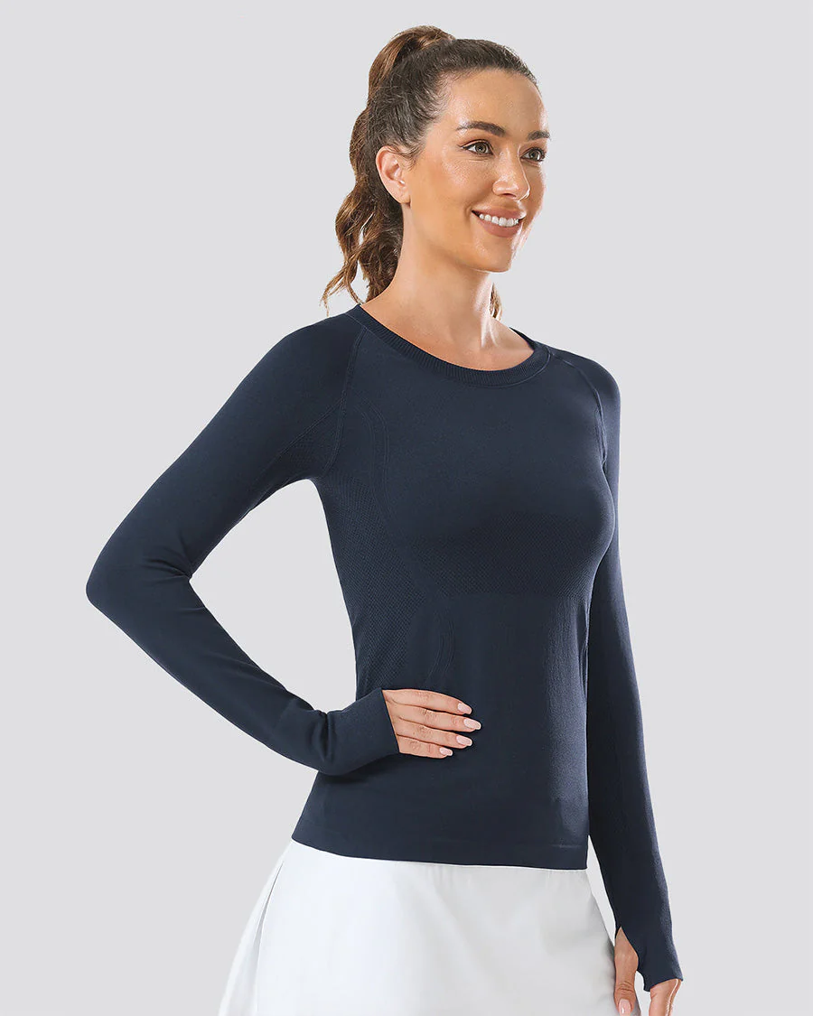 Seamless Long Sleeve Tops (Thumb Hole)