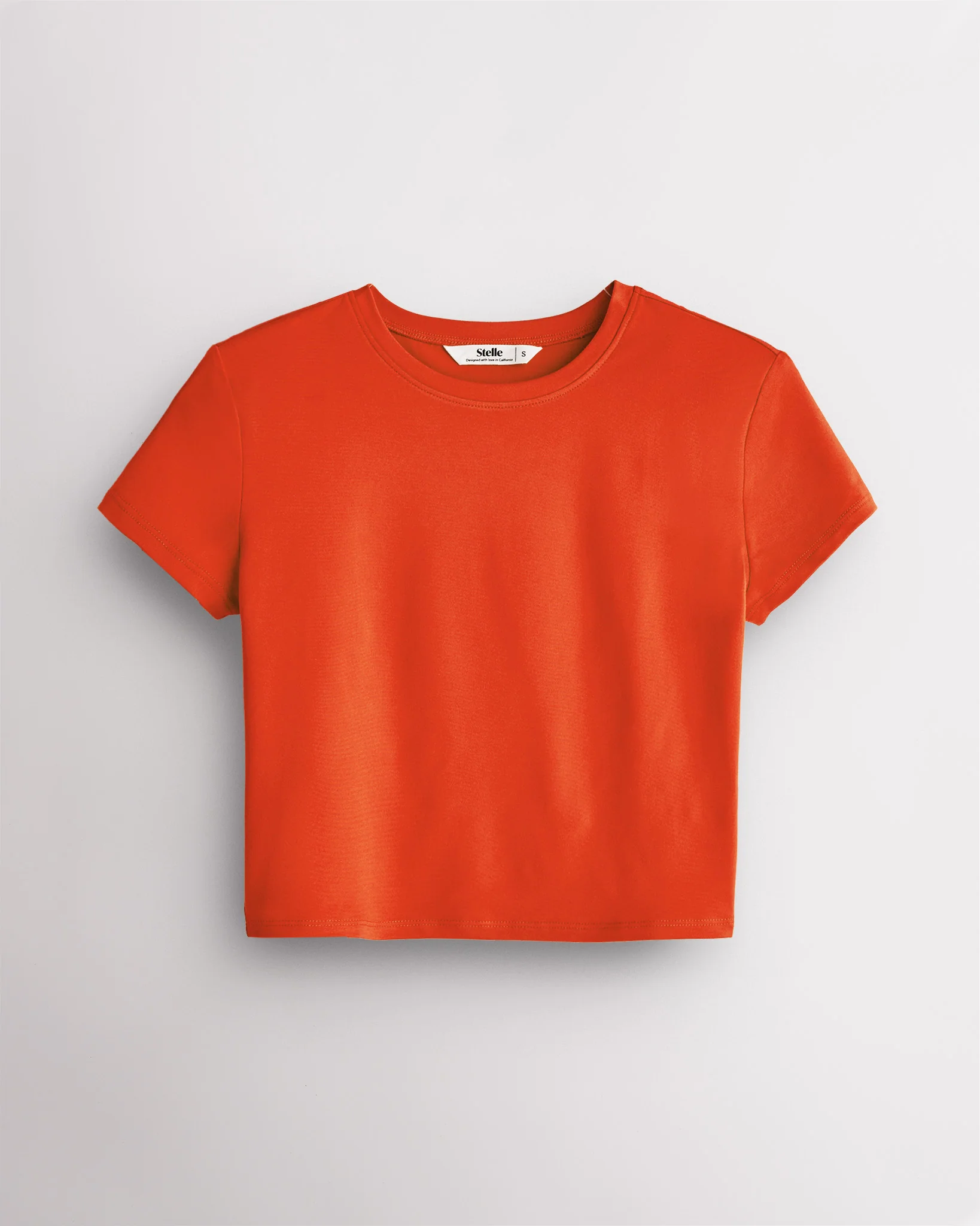 Short Sleeve Cropped Fitted T-Shirt
