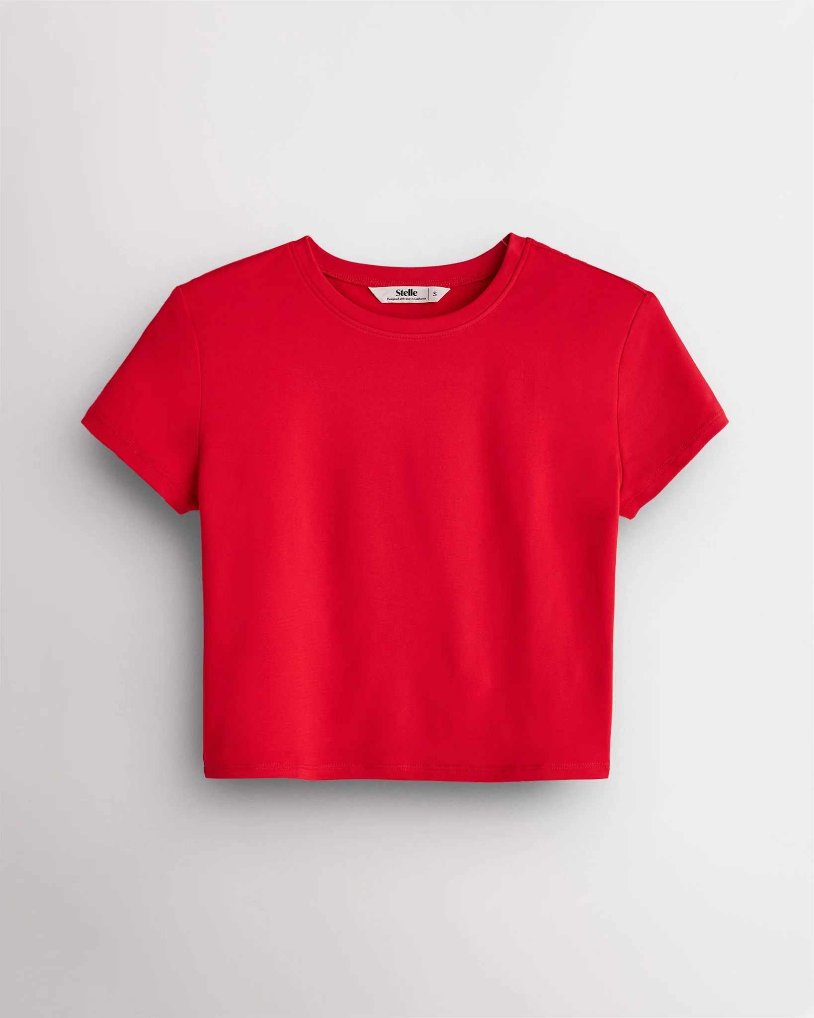 Short Sleeve Cropped Fitted T-Shirt