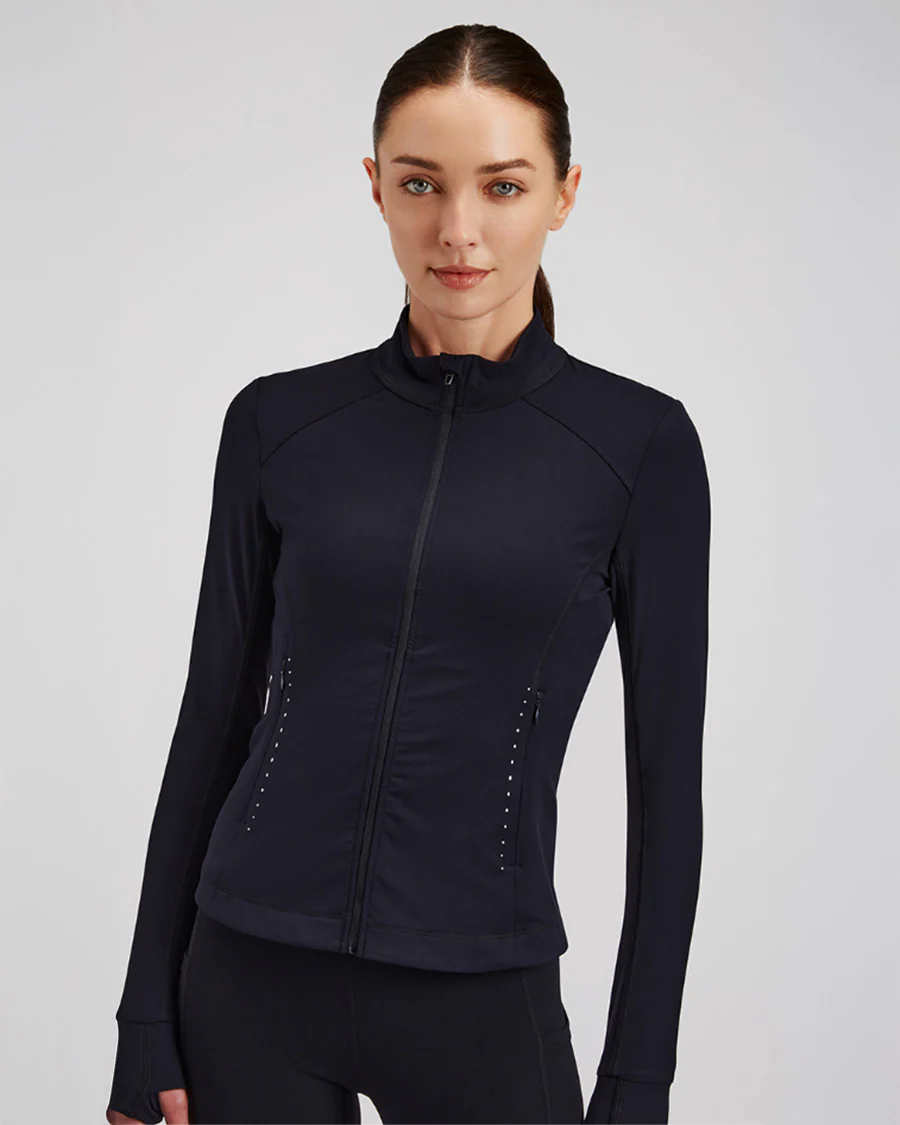 Slim-Fit Athletic Jacket | Full-Zip with Pockets