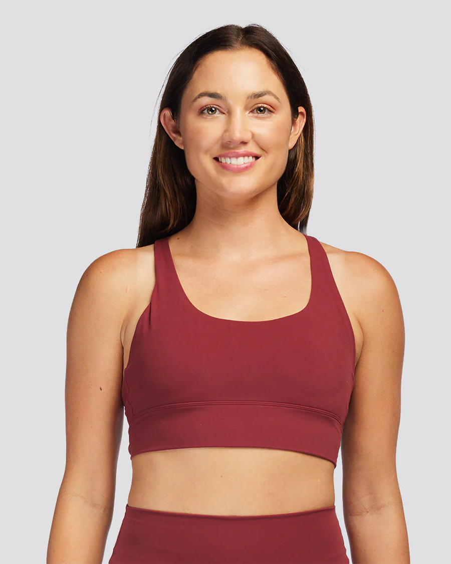 SoftLuxe Criss Cross Back Strap Sports Bra
