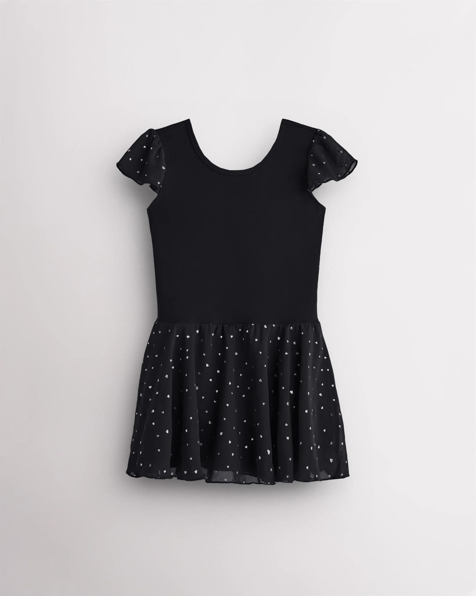Girls Sparkling Flutter Sleeves Dress