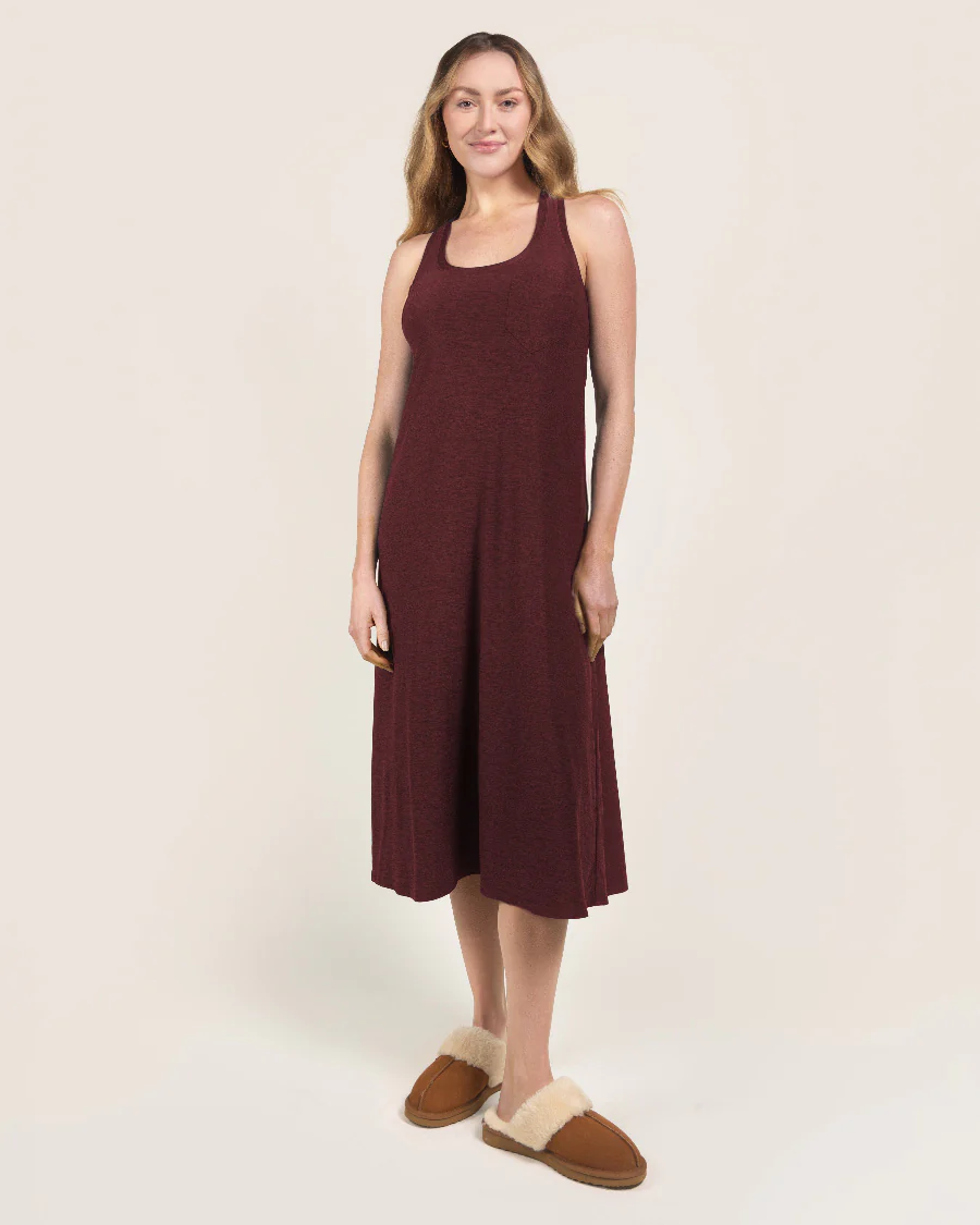 Cloud Essential Wide Strap A-Line Long Dress