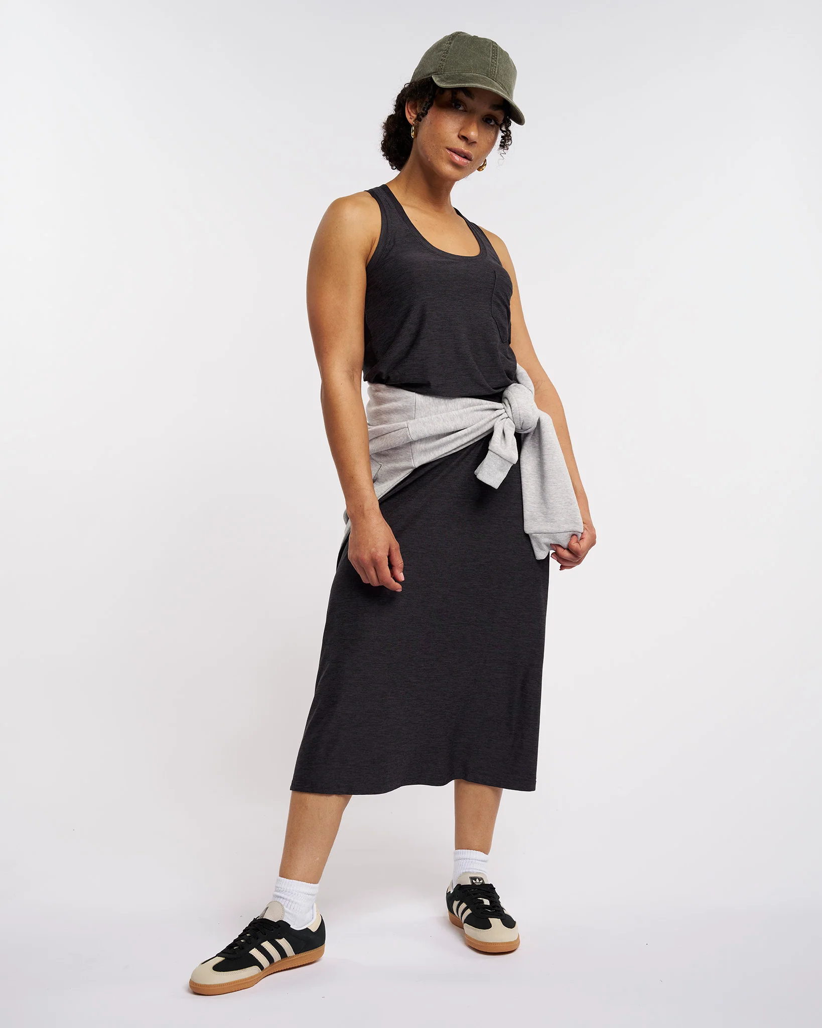 Cloud Essential Wide Strap A-Line Long Dress