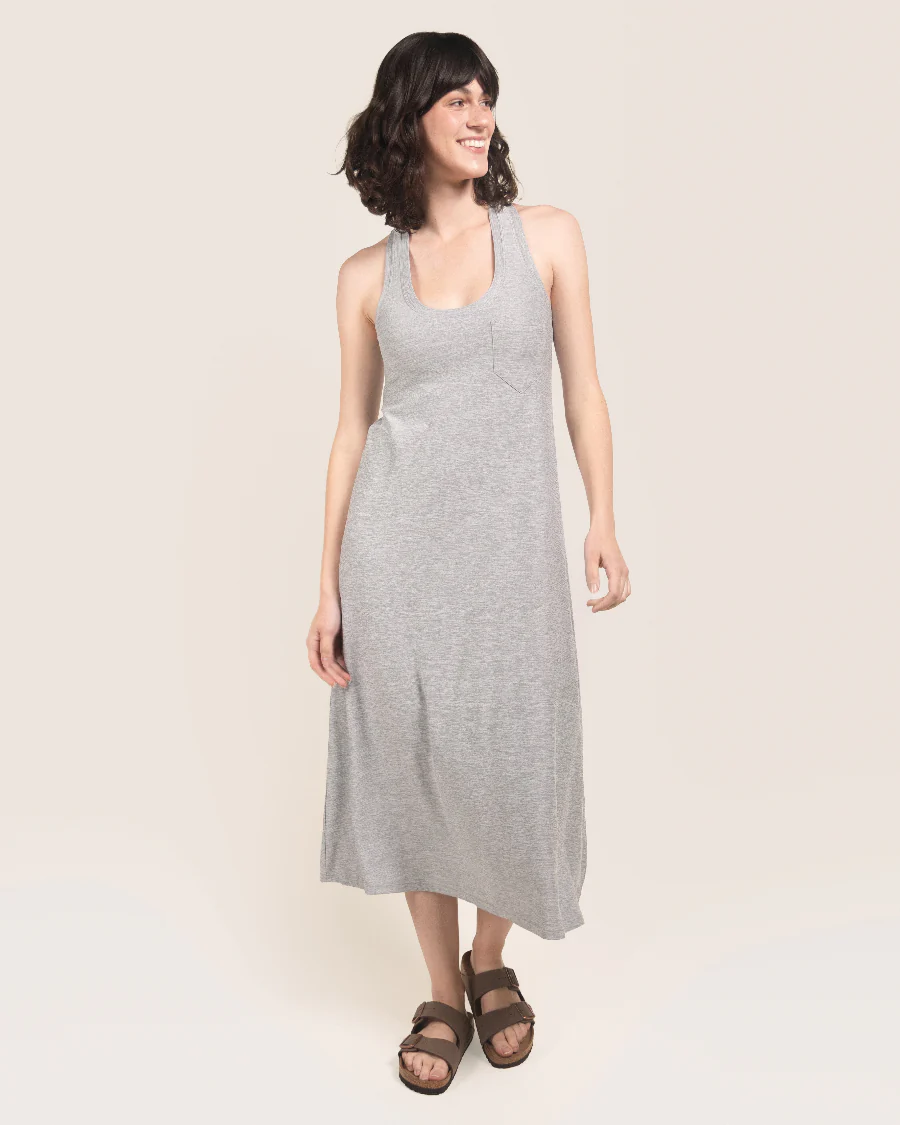 Cloud Essential Wide Strap A-Line Long Dress