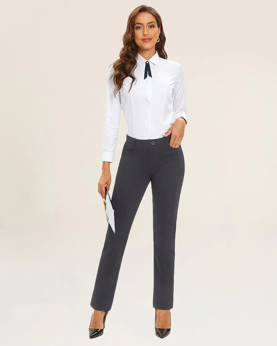 Women Business Casual Work Pants | Straight 30'' - Image 3