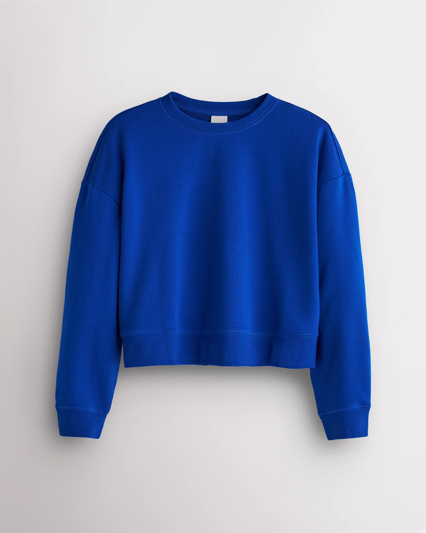 Oversized Cropped Crewneck Sweatshirt
