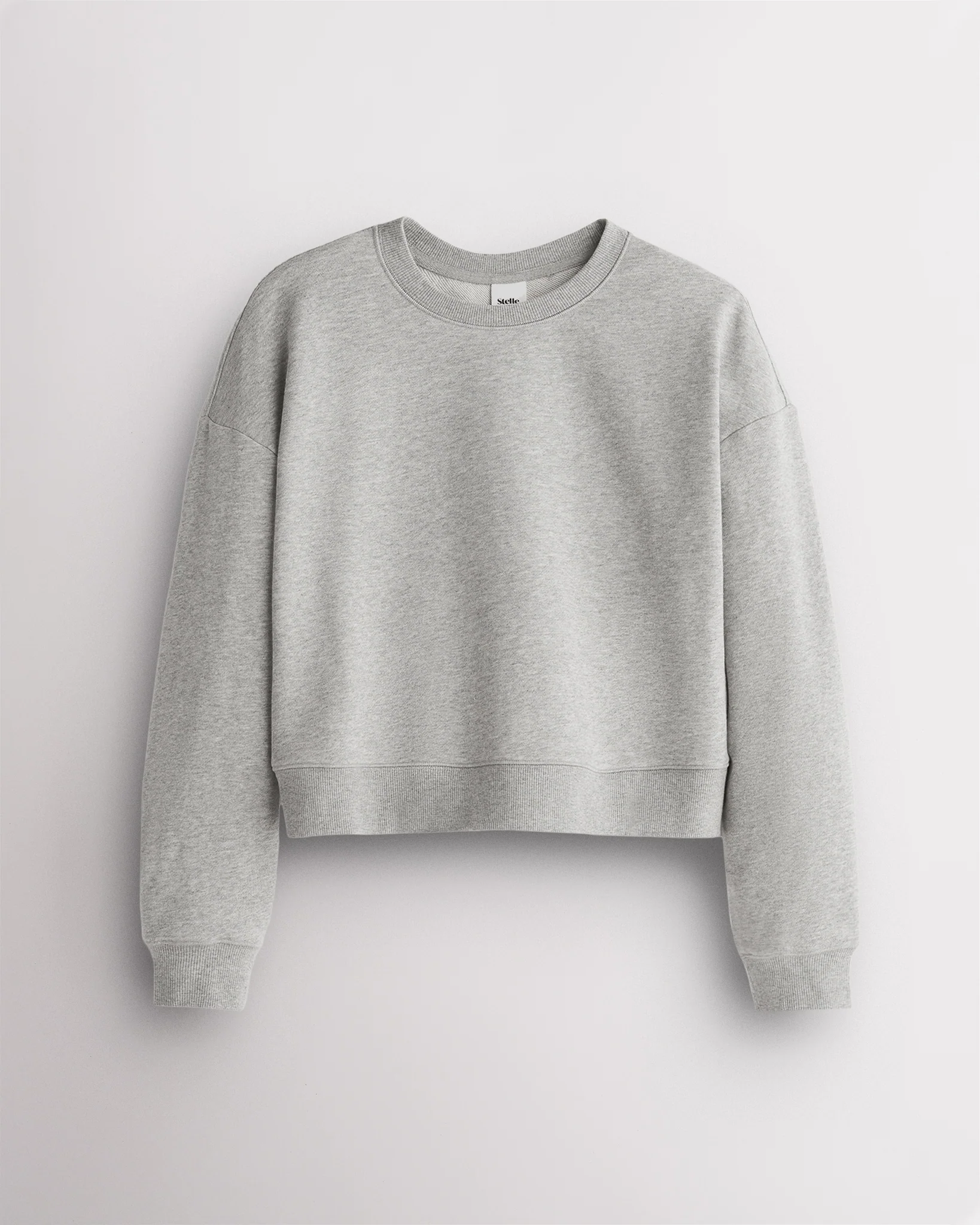 Oversized Cropped Crewneck Sweatshirt